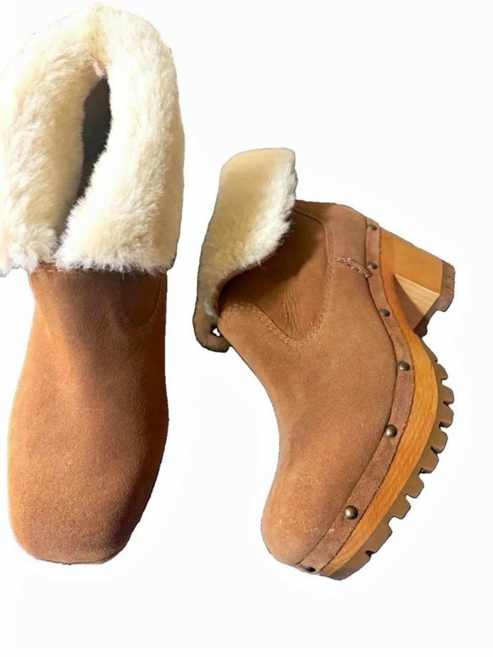 UGG Classic Mini II Shearling Ankle Boots Brown US 8